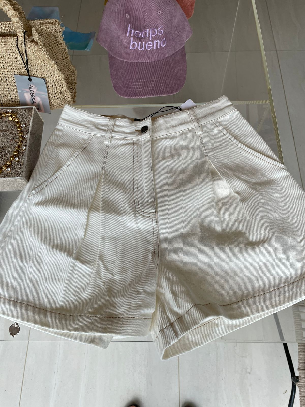 En saison white denim set