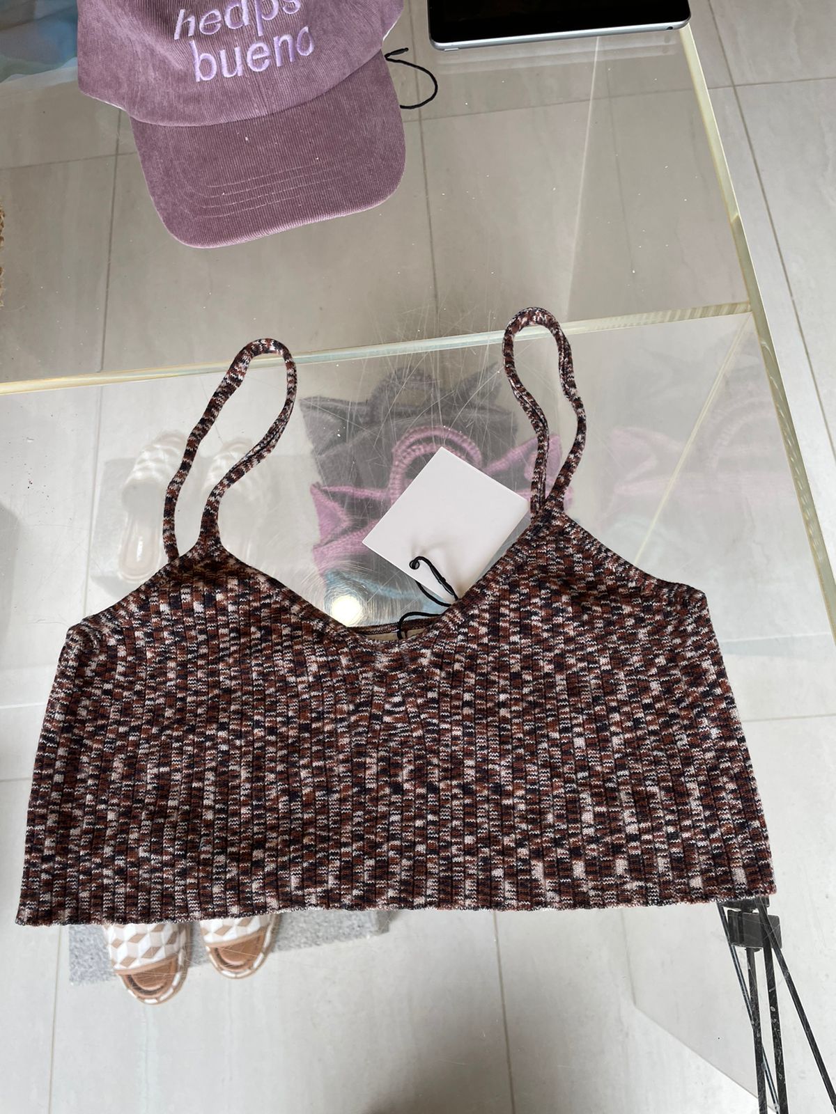 Nia brown knit top & pants