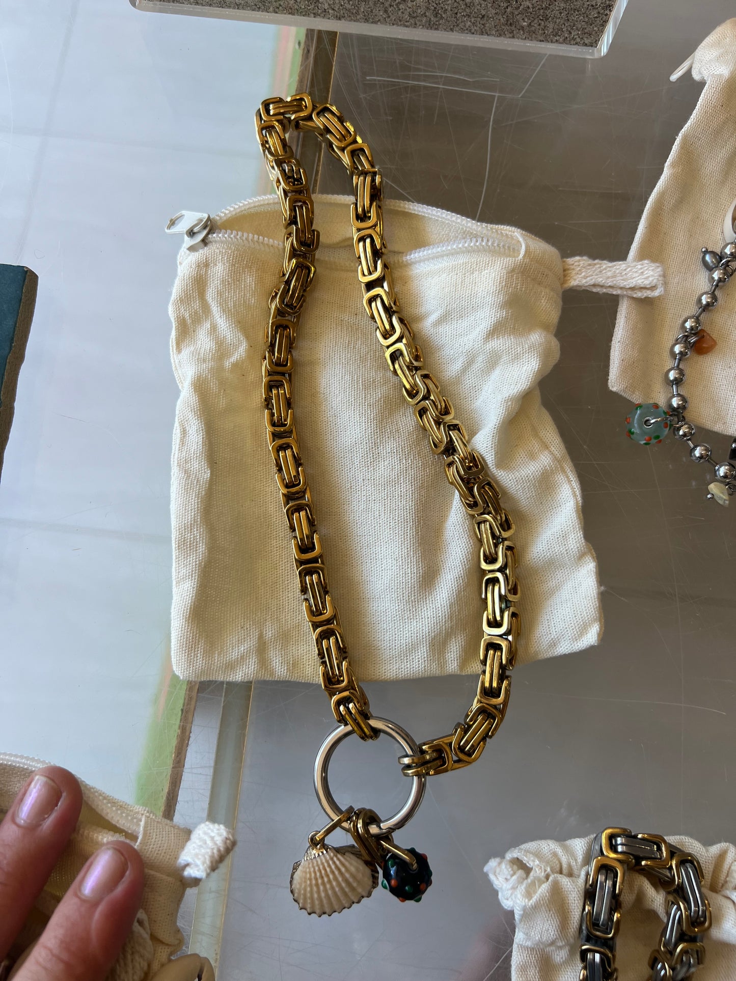 Classic bike link necklace