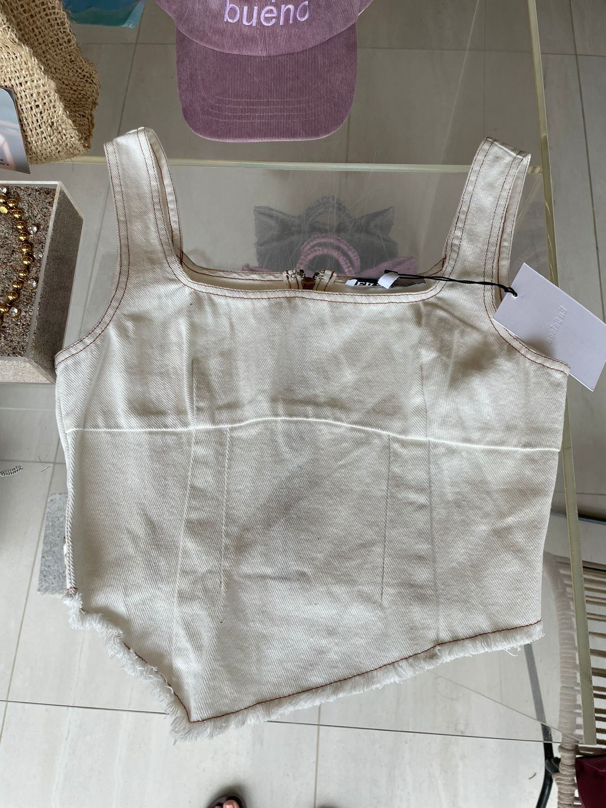 En saison white denim set