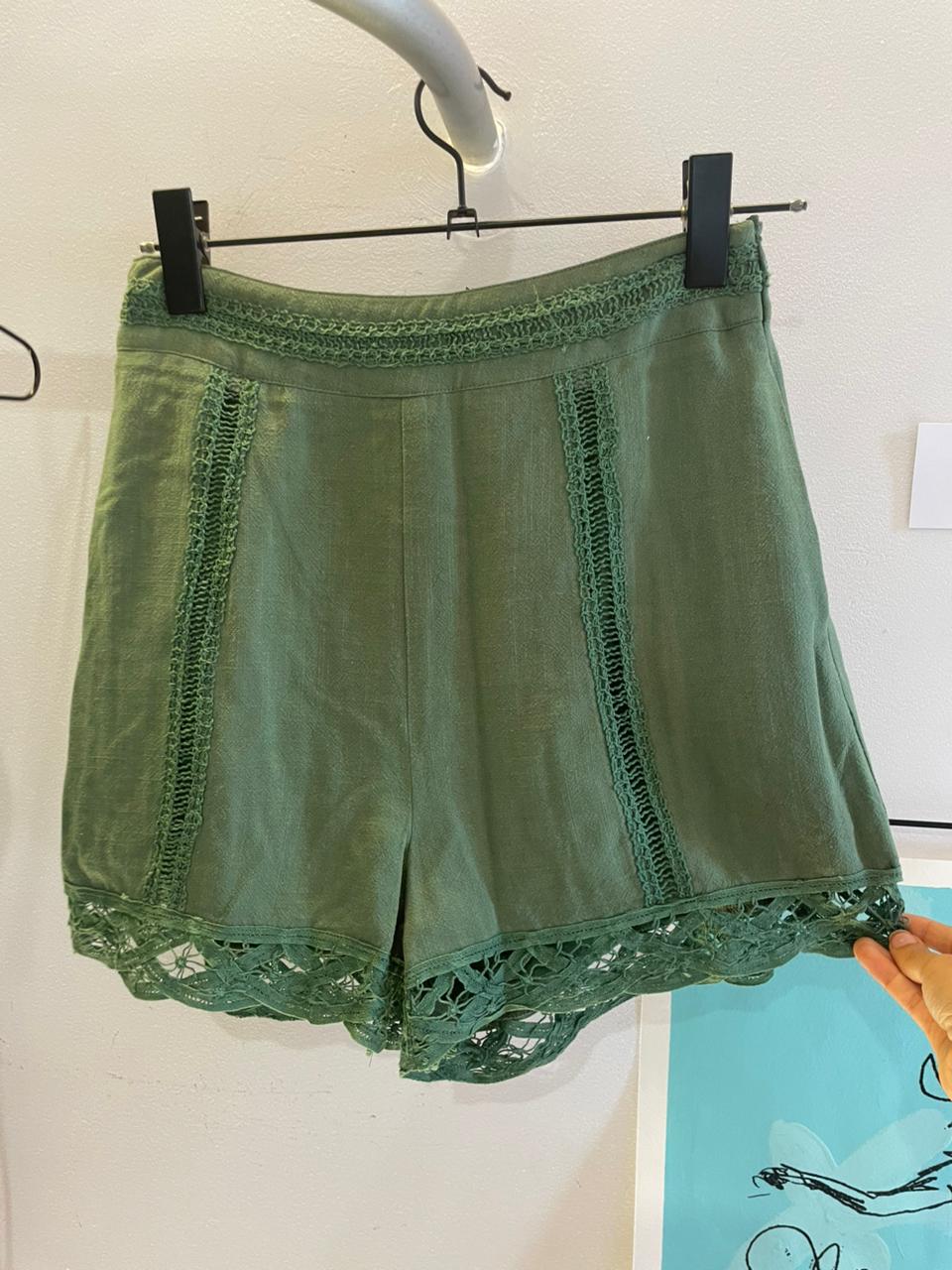 Jacquie green shirt & shorts