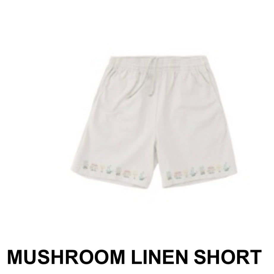 Mushroom linen shorts