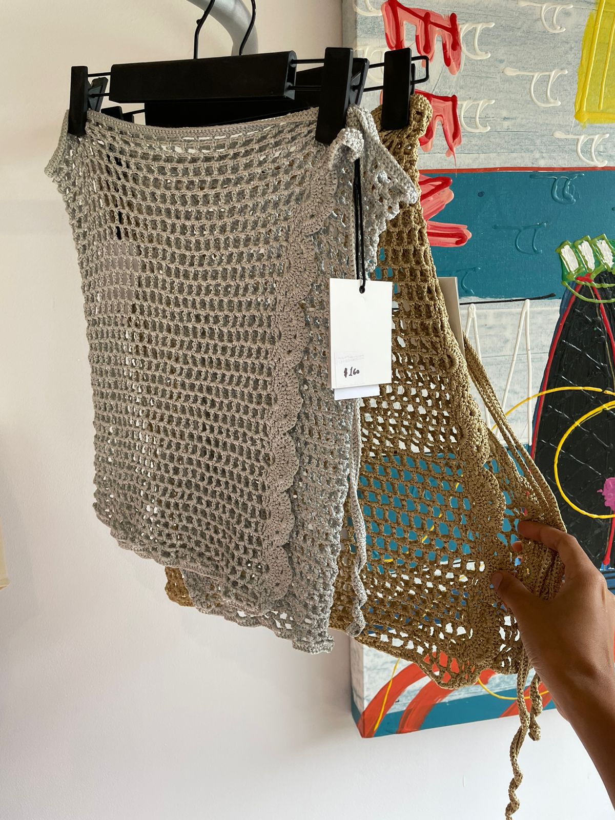 Short crochet skirt