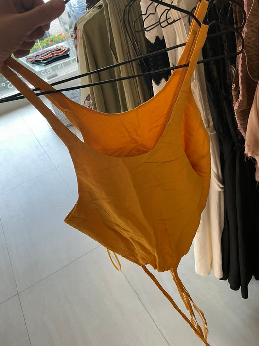Astr mustard top & skirt