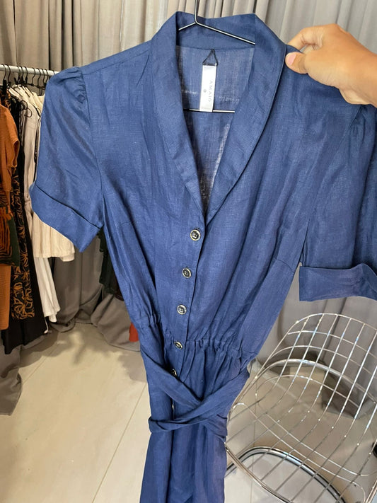 Kamile navy dress