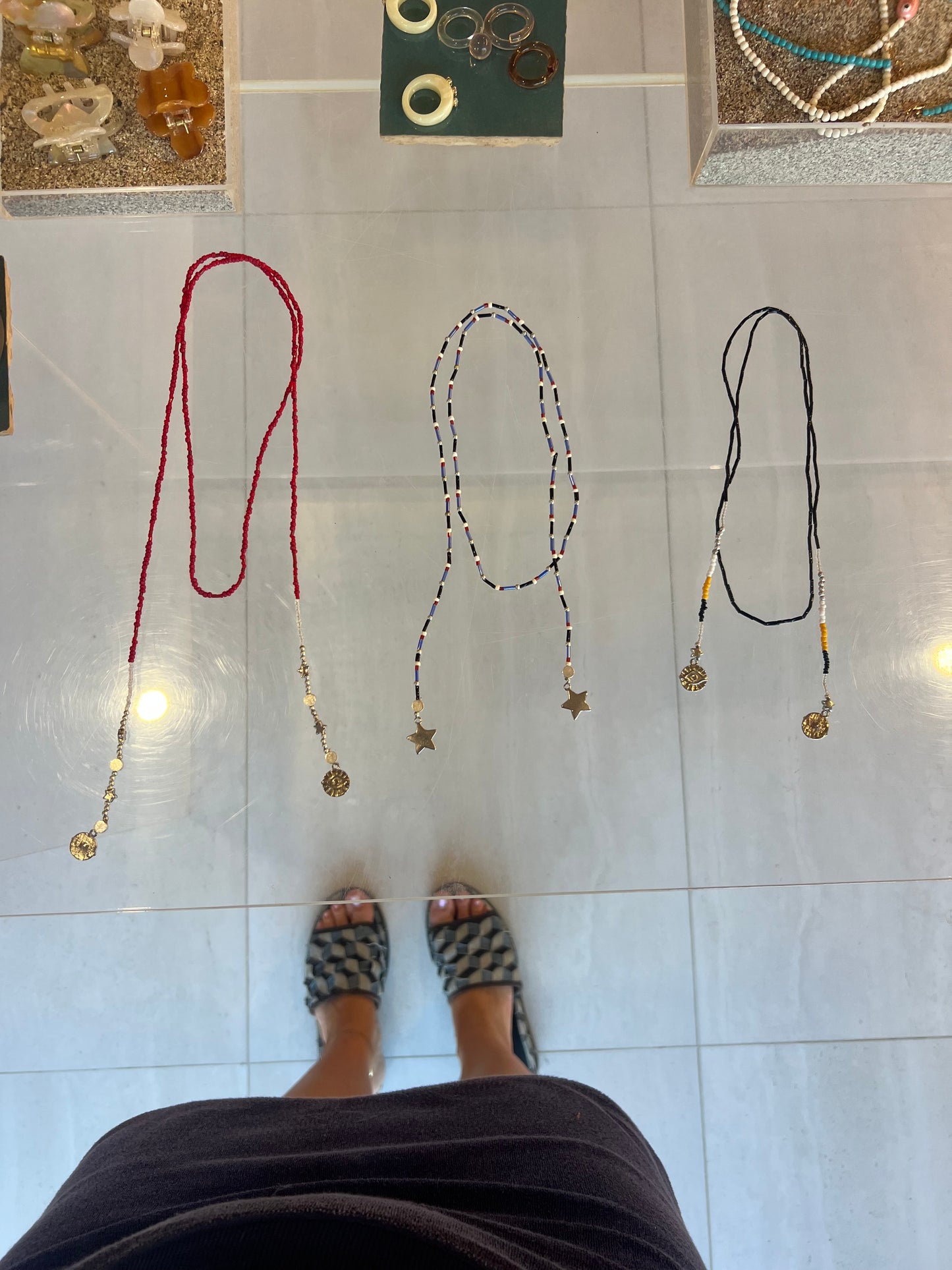 Rope bead necklaces