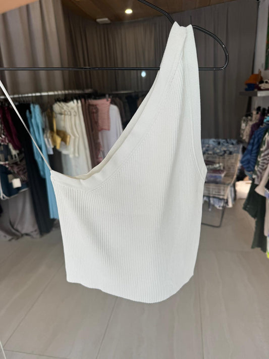 Sophie rue white one sleeve top