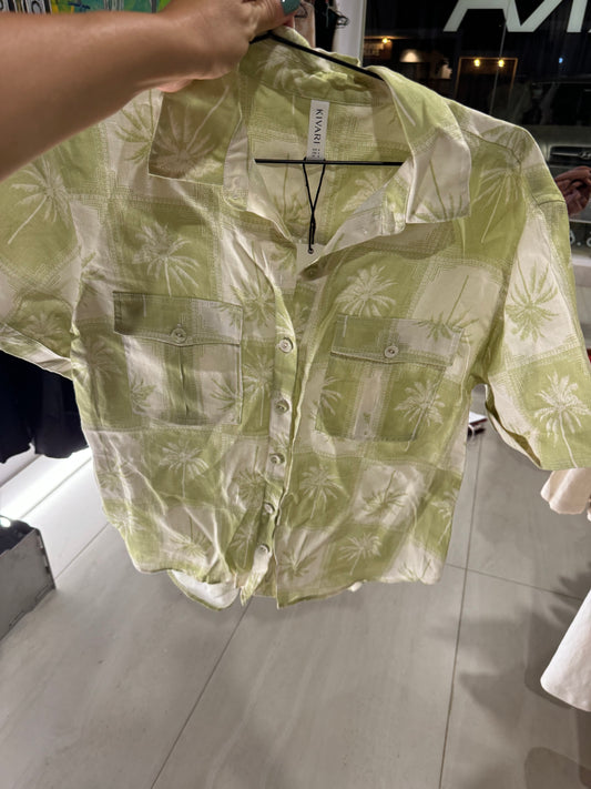 Kivari green palm print