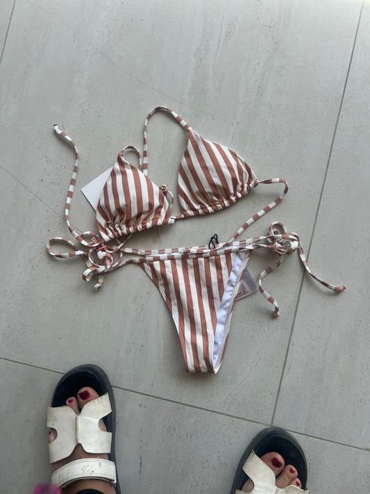 Lost + wonder striped bikini